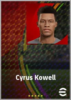Cyrus Kowell eFootball 2026 player card, 59 OVR CF