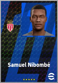 Samuel Nibombé eFootball 2026 player card, 64 OVR DMF
