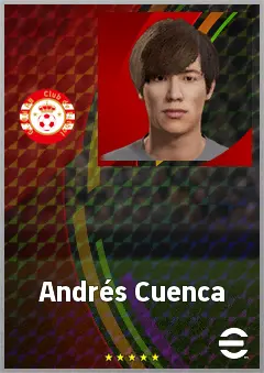 Andrés Cuenca eFootball 2026 player card, 68 OVR CB