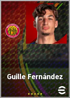 Guille Fernández eFootball 2026 player card, 67 OVR CMF