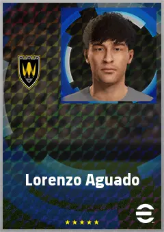 Lorenzo Aguado eFootball 2026 player card, 68 OVR RB