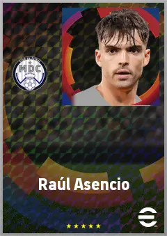 Raúl Asencio eFootball 2026 player card, 76 OVR CB
