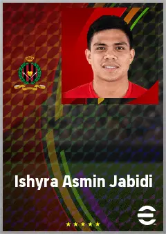 Ishyra Asmin Jabidi eFootball 2026 player card, 62 OVR GK