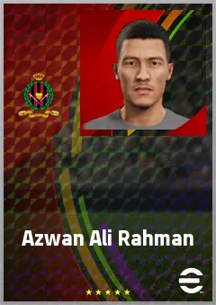 Azwan Ali Rahman eFootball 2026 player card, 64 OVR AMF