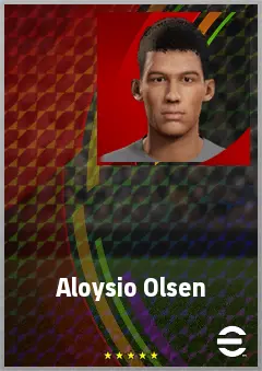Aloysio Olsen eFootball 2026 player card, 55 OVR LWF