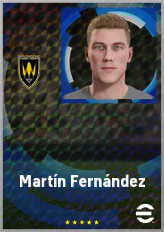 Martín Fernández eFootball 2026 player card, 71 OVR DMF