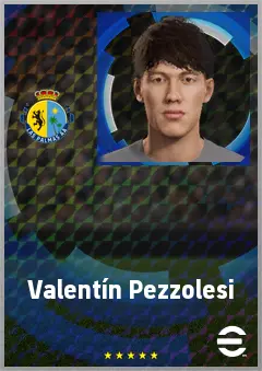 Valentín Pezzolesi eFootball 2026 player card, 64 OVR RB