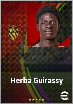 Herba Guirassy eFootball 2026 player card, 68 OVR LWF