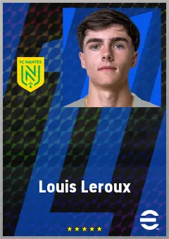 Louis Leroux eFootball 2026 player card, 69 OVR AMF