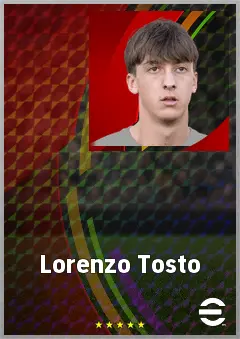 Lorenzo Tosto eFootball 2026 player card, 65 OVR CB
