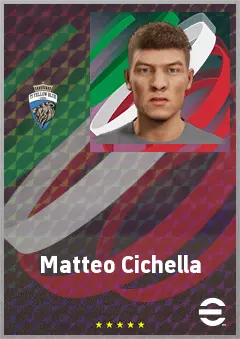 Matteo Cichella eFootball 2026 player card, 65 OVR DMF
