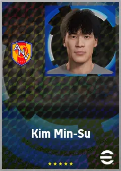 Kim Min-Su eFootball 2026 player card, 70 OVR LWF