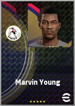 Marvin Young eFootball 2026 player card, 70 OVR CB