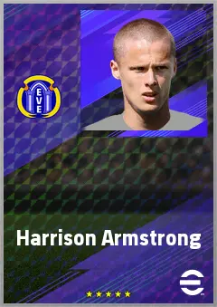 Harrison Armstrong eFootball 2026 player card, 70 OVR CMF