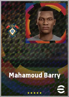 Mahamoud Barry eFootball 2026 player card, 62 OVR LWF