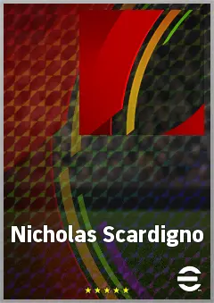 Nicholas Scardigno eFootball 2026 player card, 64 OVR GK