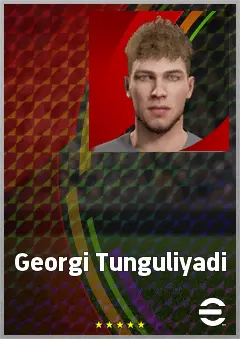Georgi Tunguliyadi eFootball 2026 player card, 63 OVR CB