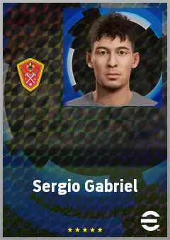 Sergio Gabriel eFootball 2026 player card, 64 OVR RWF