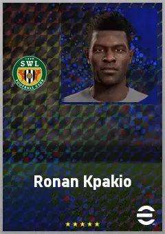 Ronan Kpakio eFootball 2026 player card, 68 OVR RB