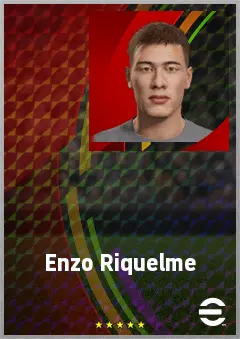 Enzo Riquelme eFootball 2026 player card, 64 OVR RWF