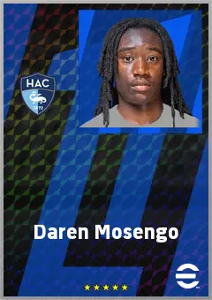 Daren Mosengo eFootball 2026 player card, 61 OVR DMF