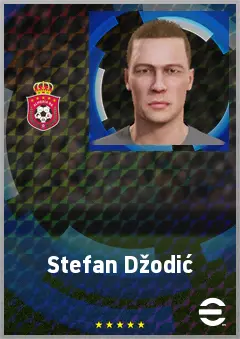 Stefan Džodić eFootball 2026 player card, 65 OVR CMF