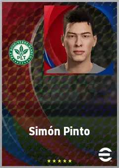 Simón Pinto eFootball 2026 player card, 64 OVR RB
