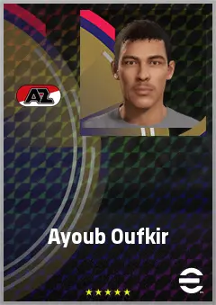 Ayoub Oufkir eFootball 2026 player card, 68 OVR RWF