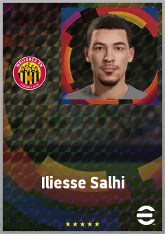 Iliesse Salhi eFootball 2026 player card, 63 OVR RB