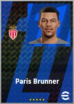 Paris Brunner eFootball 2026 player card, 68 OVR CF