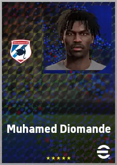 Muhamed Diomande eFootball 2026 player card, 61 OVR RB