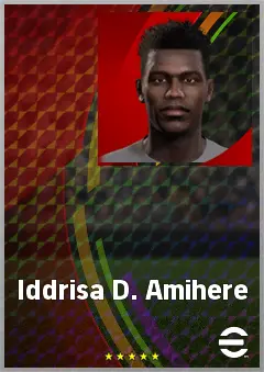 Iddrisa D. Amihere eFootball 2026 player card, 62 OVR DMF