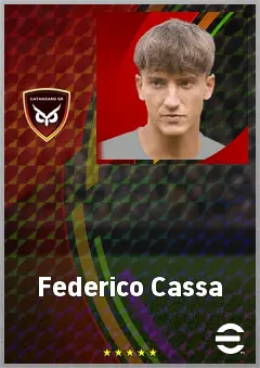 Federico Cassa eFootball 2026 player card, 65 OVR LMF