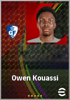 Owen Kouassi eFootball 2026 player card, 68 OVR CB