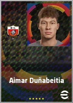 Aimar Duñabeitia eFootball 2026 player card, 66 OVR CB