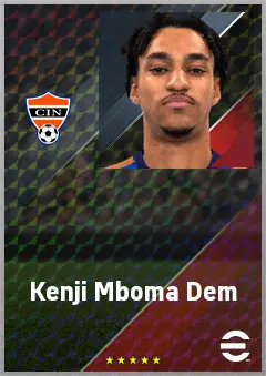 Kenji Mboma Dem eFootball 2026 player card, 66 OVR AMF