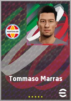 Tommaso Marras eFootball 2026 player card, 63 OVR RMF