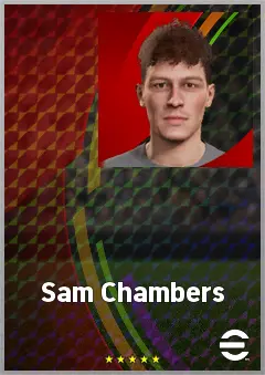Sam Chambers eFootball 2026 player card, 61 OVR AMF