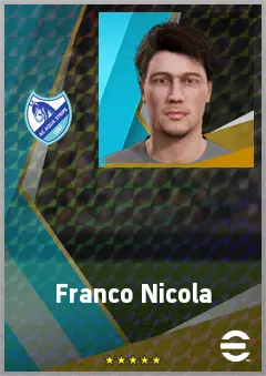 Franco Nicola eFootball 2026 player card, 70 OVR LMF