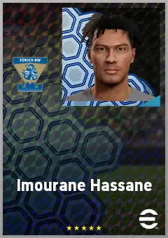 Imourane Hassane eFootball 2026 player card, 67 OVR DMF