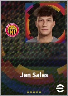 Jan Salas eFootball 2026 player card, 65 OVR CMF