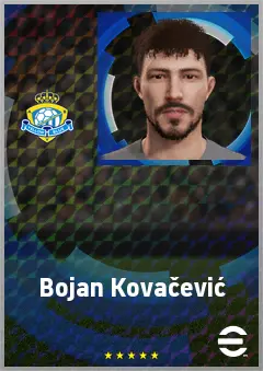 Bojan Kovačević eFootball 2026 player card, 72 OVR CB