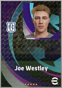 Joe Westley eFootball 2026 player card, 66 OVR CF