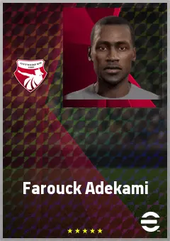 Farouck Adekami eFootball 2026 player card, 64 OVR AMF