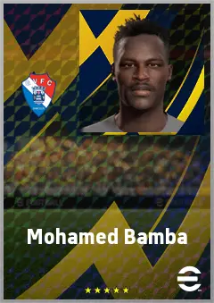 Mohamed Bamba eFootball 2026 player card, 69 OVR CMF