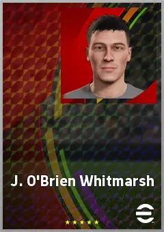 J. O'Brien Whitmarsh eFootball 2026 player card, 65 OVR CMF