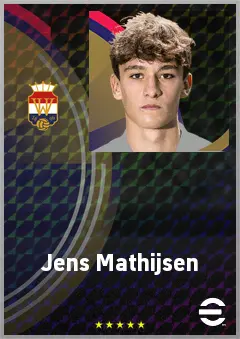 Jens Mathijsen eFootball 2026 player card, 63 OVR CB