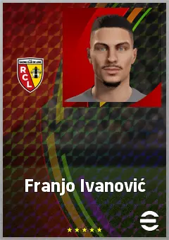 Franjo Ivanović eFootball 2026 player card, 72 OVR CF