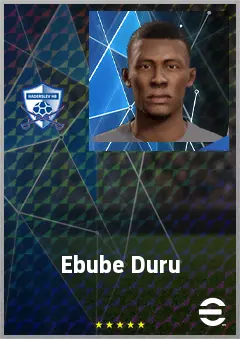 Ebube Duru eFootball 2026 player card, 66 OVR LB