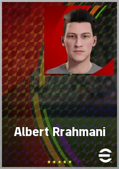 Albert Rrahmani eFootball 2026 player card, 59 OVR AMF